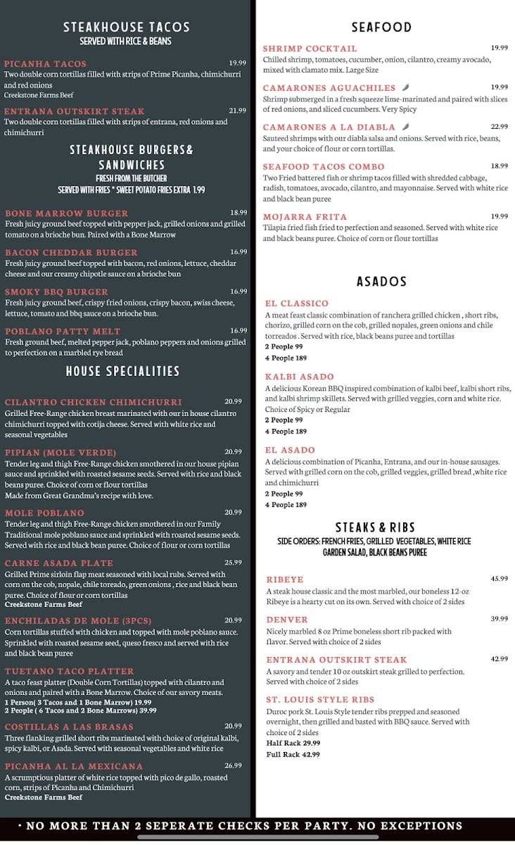 Menu El Asado Mexican Grill & Meat Market-3