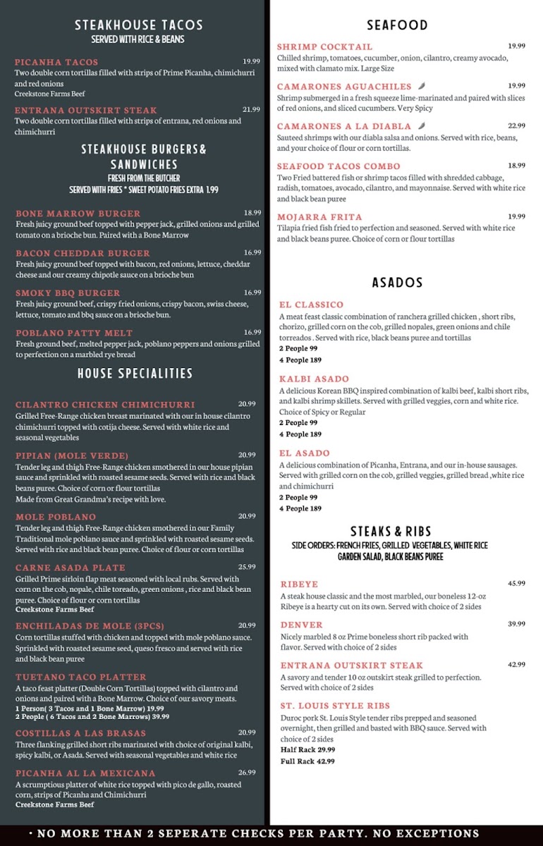 Menu El Asado Mexican Grill & Meat Market-4