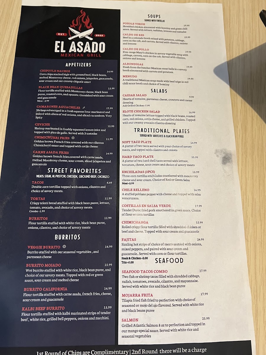 Menu El Asado Mexican Grill & Meat Market-5